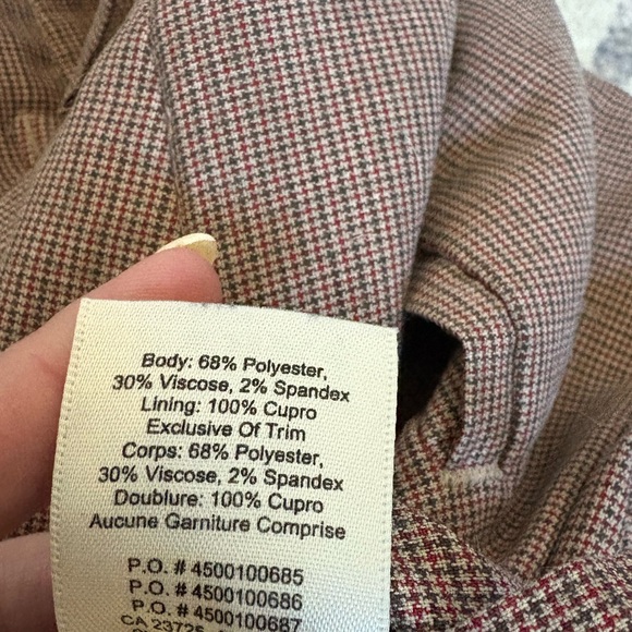 Aritzia Wilfred Red, White & Brown Trousers – Size 10 - Picture 10 of 10